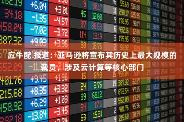 应牛配 报道：亚马逊将宣布其历史上最大规模的裁员，涉及云计算等核心部门